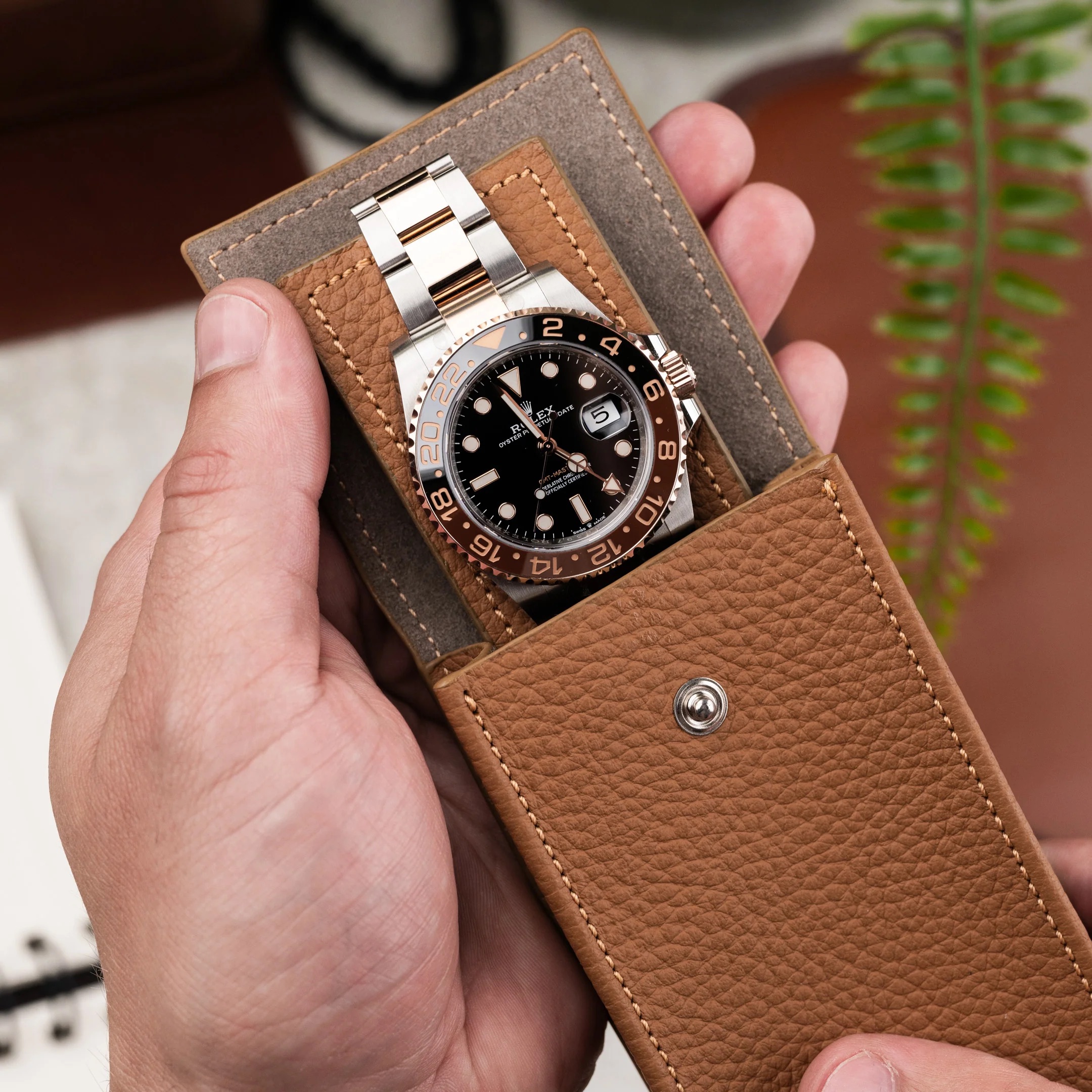 楽天市場】IFLW ウォッチポーチ 1本用 Chestnut Leather WATCH POUCH