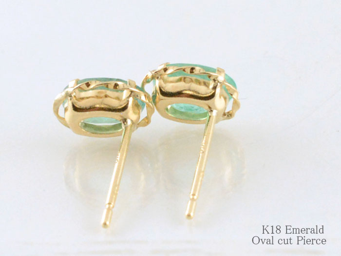 楽天市場】【スーパーセール 10%OFF】 18金 k18 ピアス エメラルド