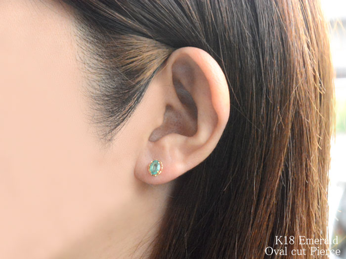 楽天市場】【スーパーセール 10%OFF】 18金 k18 ピアス エメラルド