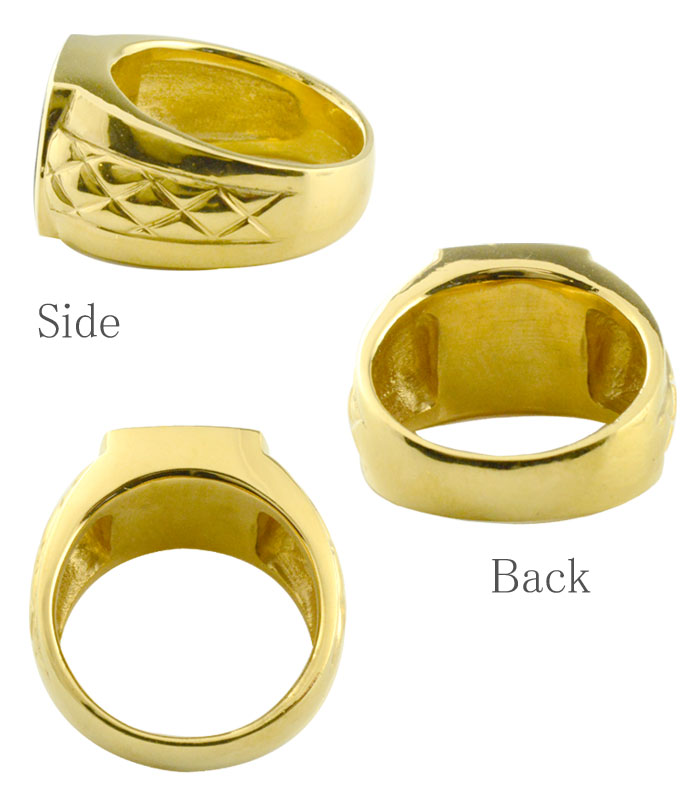 楽天市場】【スーパーセール 10%OFF】 k18 リング オニキス イエロー