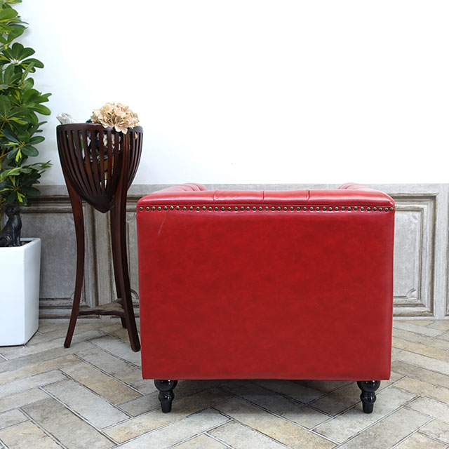 楽天市場】輸入家具 デザイナーズ 赤 レッドPUレザー そふぁ ソファー