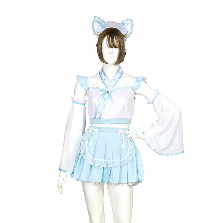 楽天市場】【公式】コスプレ レディース SugarWhip 狐巫女メイド 水色