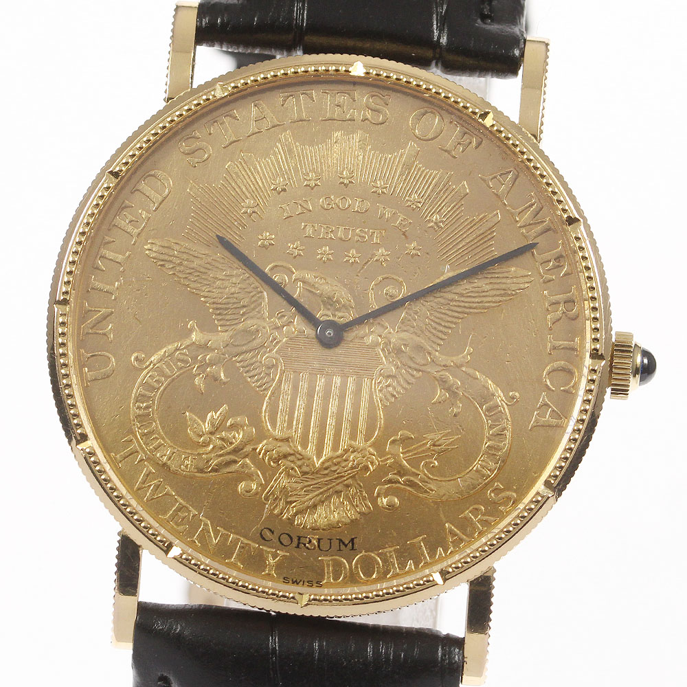 楽天市場】【CORUM】コルム コインウォッチ K18YG 手巻き メンズ_