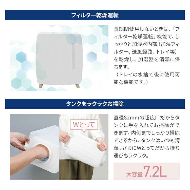 楽天市場】コロナ 加湿器 ハイブリッド式 UF-HVシリーズ 1,200mLタイプ