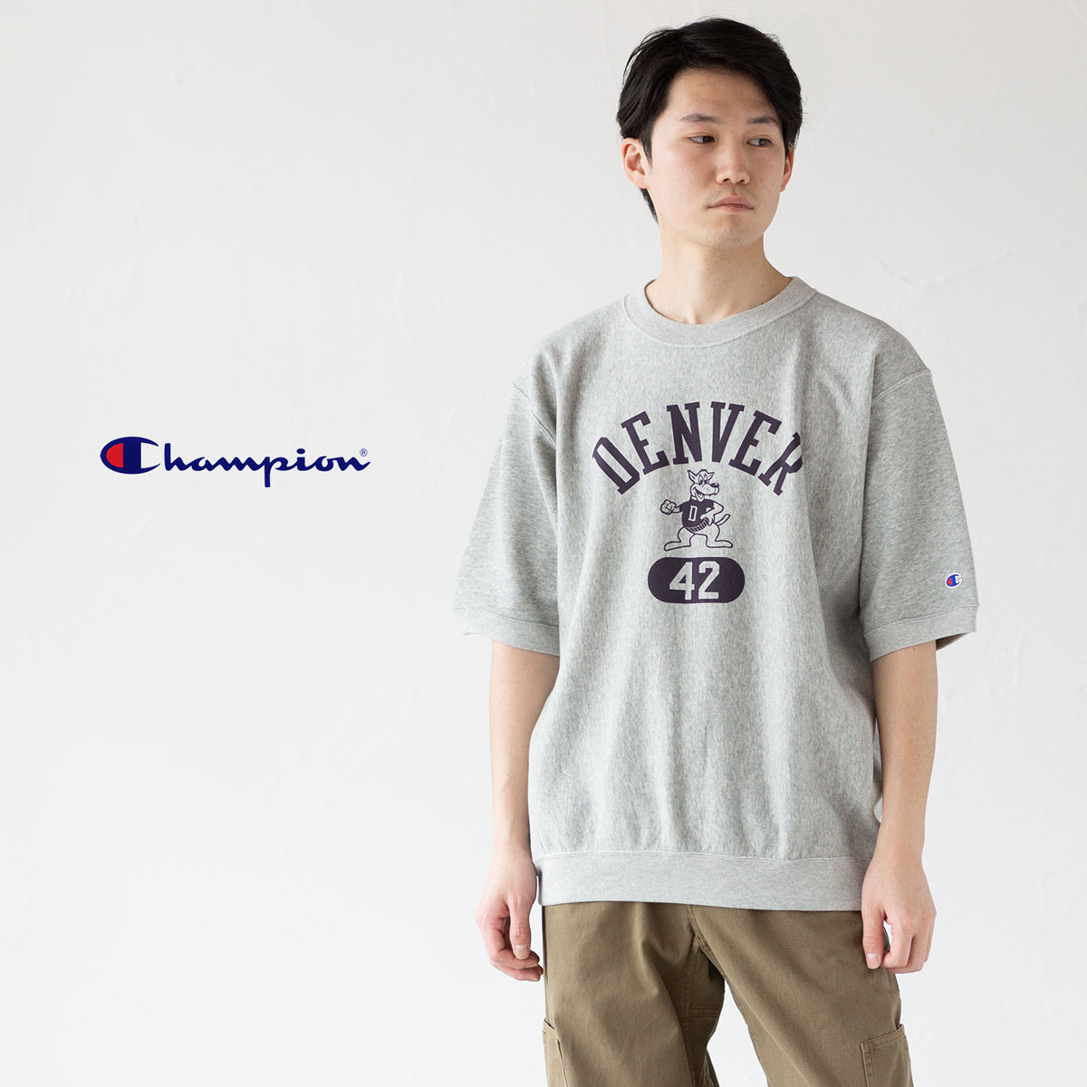 楽天市場】チャンピオン リバースウィーブ クルーネック 半袖