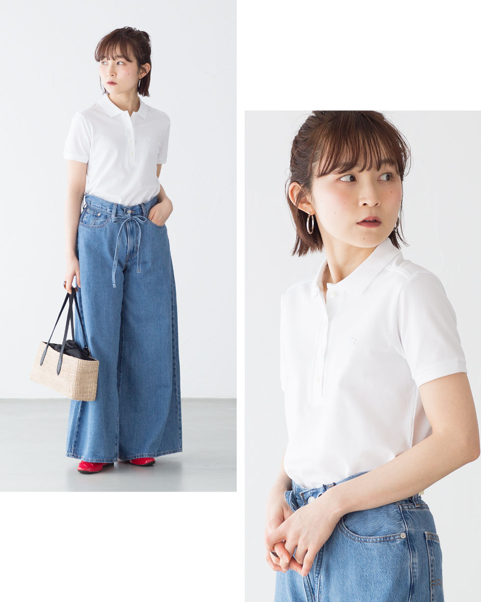 楽天市場】ラコステ レディース ストレッチ コットン ピケ ポロシャツ