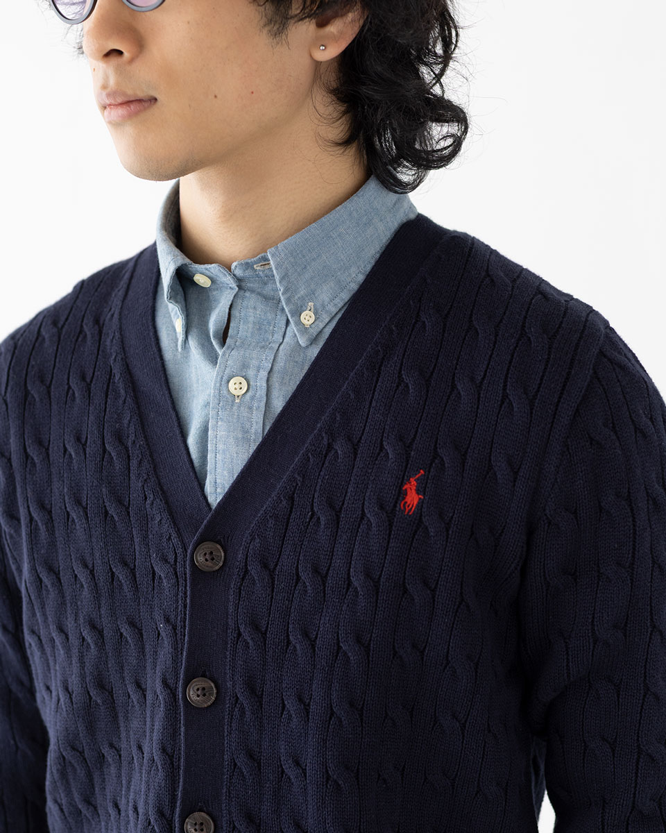 楽天市場】ポロ ラルフローレン ケーブル編み カーディガン セーター