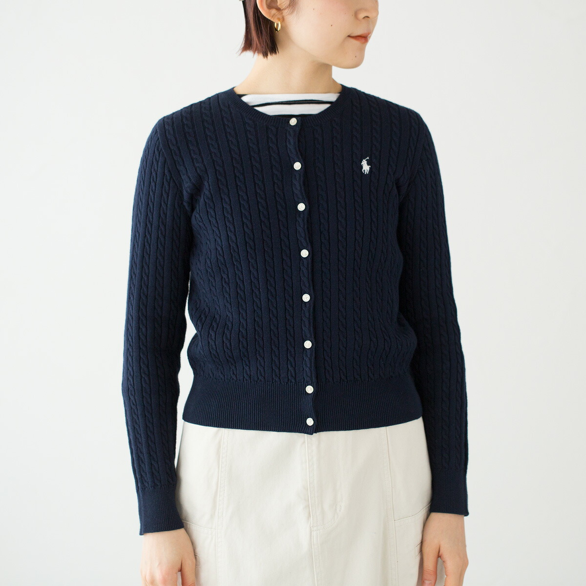 楽天市場】ポロ ラルフローレン ミニ ケーブル コットン カーディガン