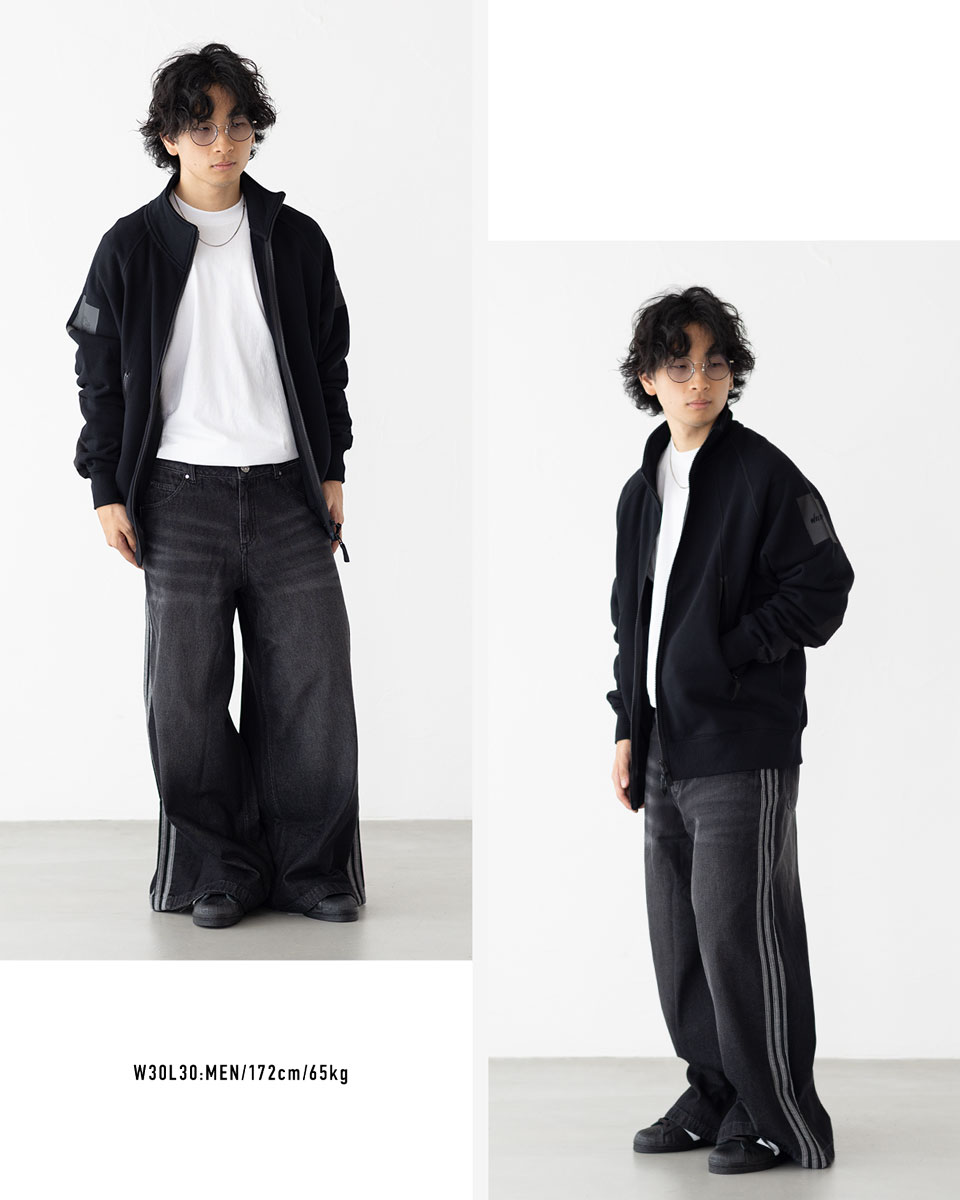 楽天市場】アディダス デニム ワイドパンツ adidas Originals アディ