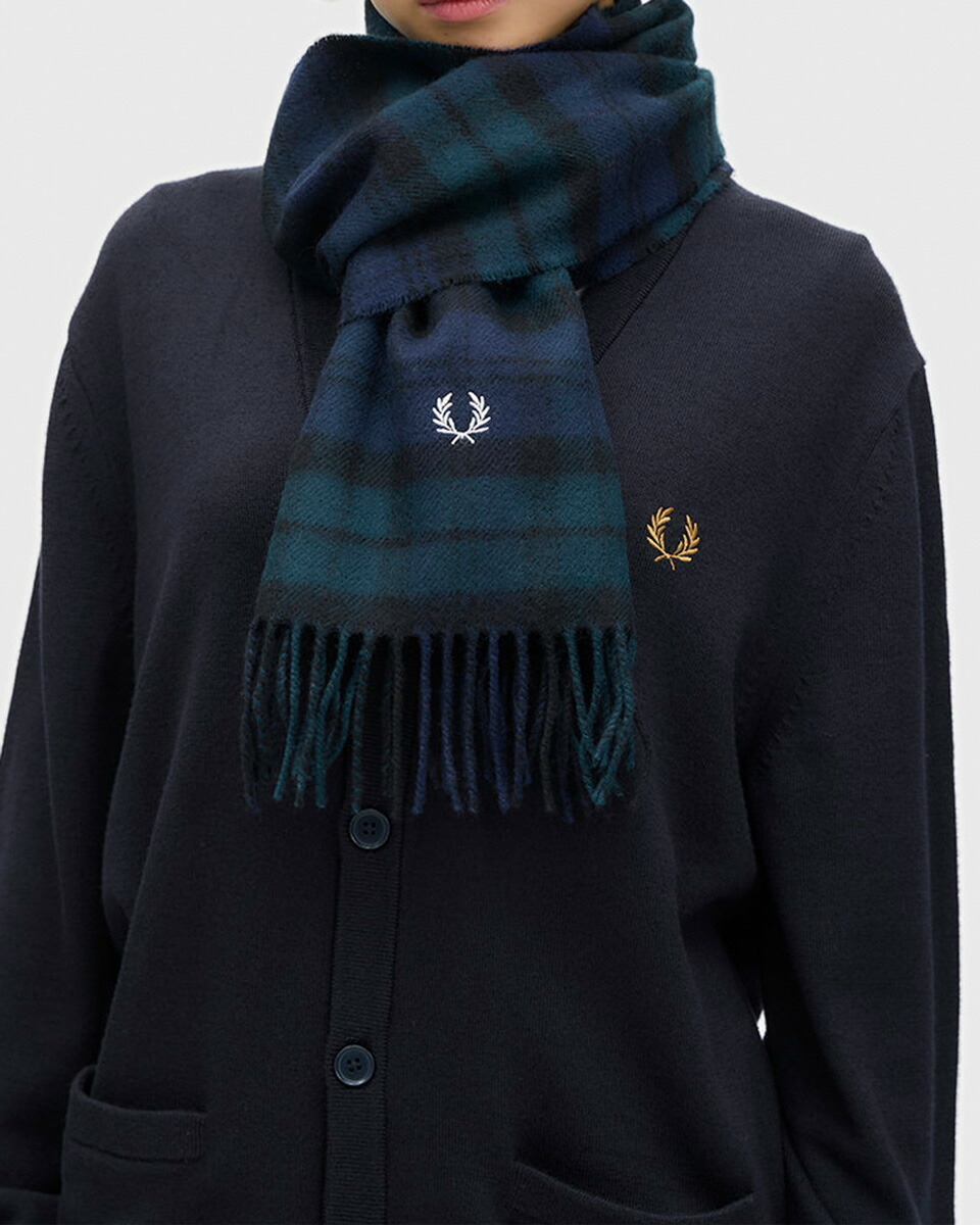 楽天市場】フレッドペリー マフラー FRED PERRY ラムウール タータン