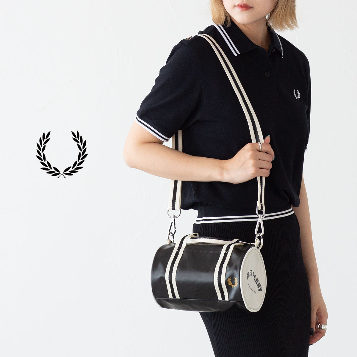 楽天市場】フレッドペリー FRED PERRY クラシック ミニ バレルバッグ