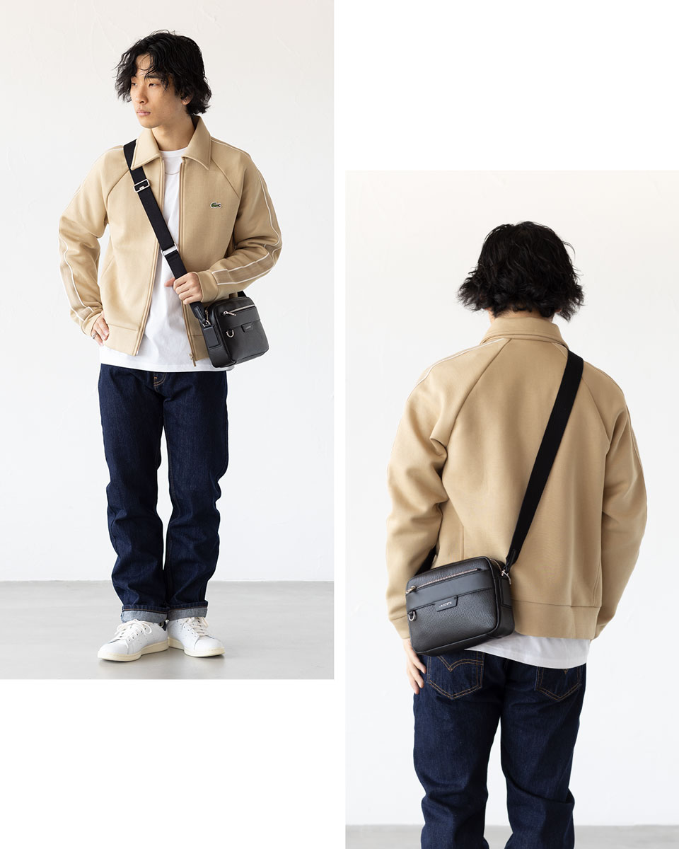 楽天市場】ラコステ オシアン レザー レポーター バッグ LACOSTE