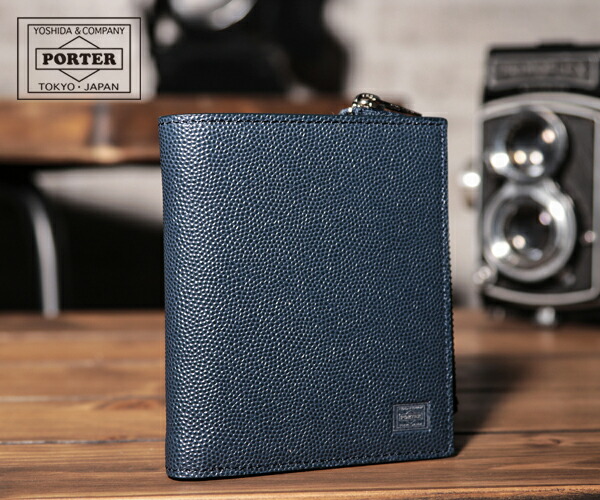 楽天市場】porter 財布 二つ折り ネイビーの通販