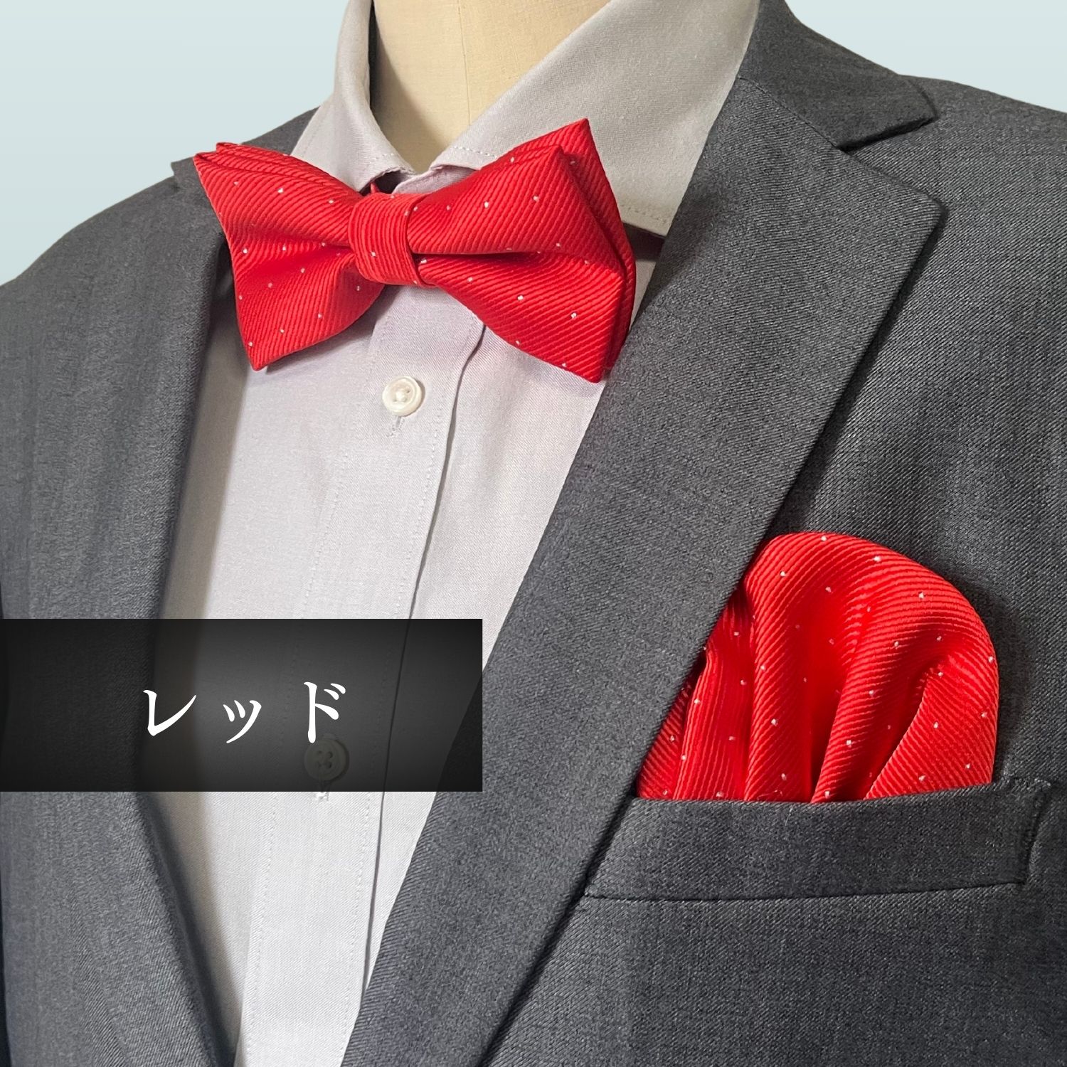 楽天市場】haoa 蝶ネクタイ ポケットチーフ セット 差し込み さすだけ