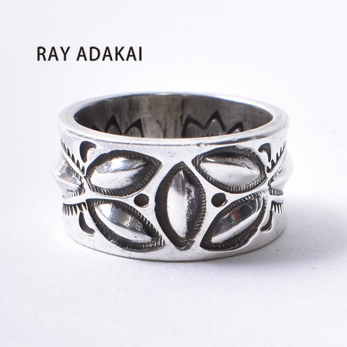 楽天市場】ナバホ族【RAY ADAKAI】レイアダカイDouble Stamp Ring