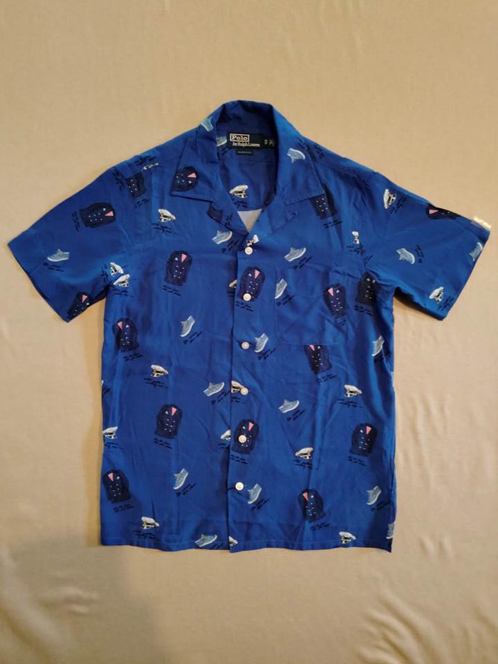 楽天市場】ポロ ラルフローレン シャツ アロハシャツ 絵柄 ブルー