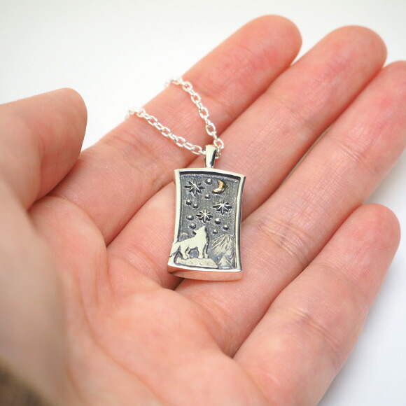 楽天市場】moge（モゲ） シルバーアクセサリー 同じ月を見てた—狼