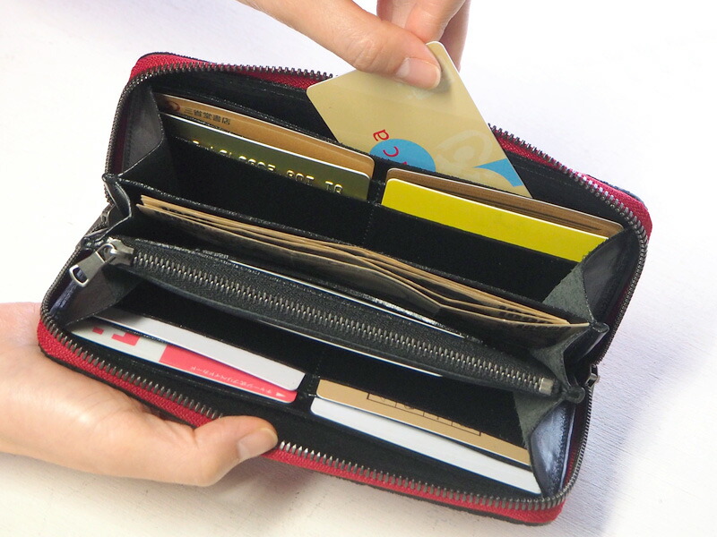 楽天市場】ZOO(ズー) 財布 長財布 象革 ラウンドファスナー レッド