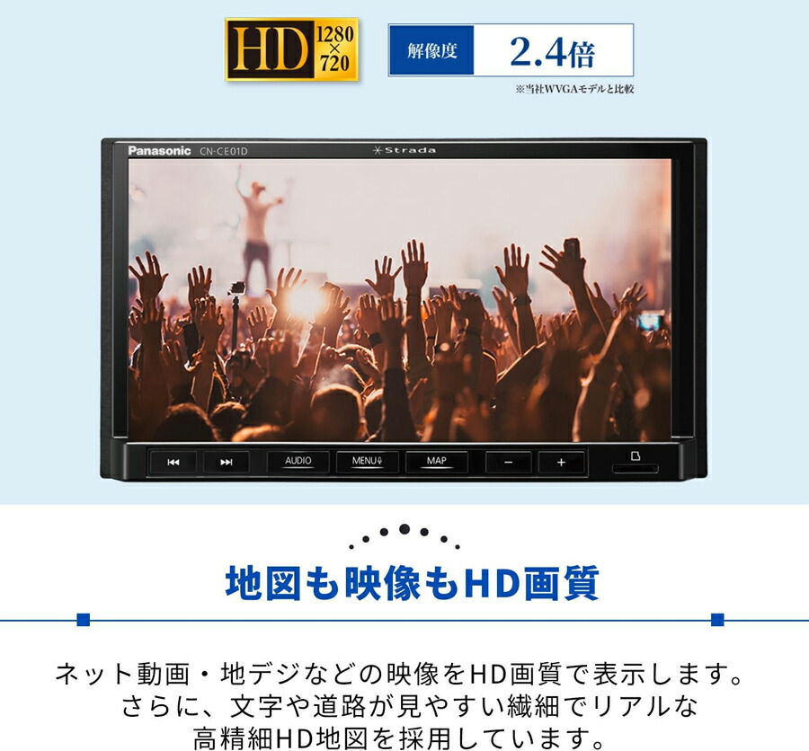 楽天市場】パナソニック ストラーダ CN-CE01D カーナビゲーション 7V型