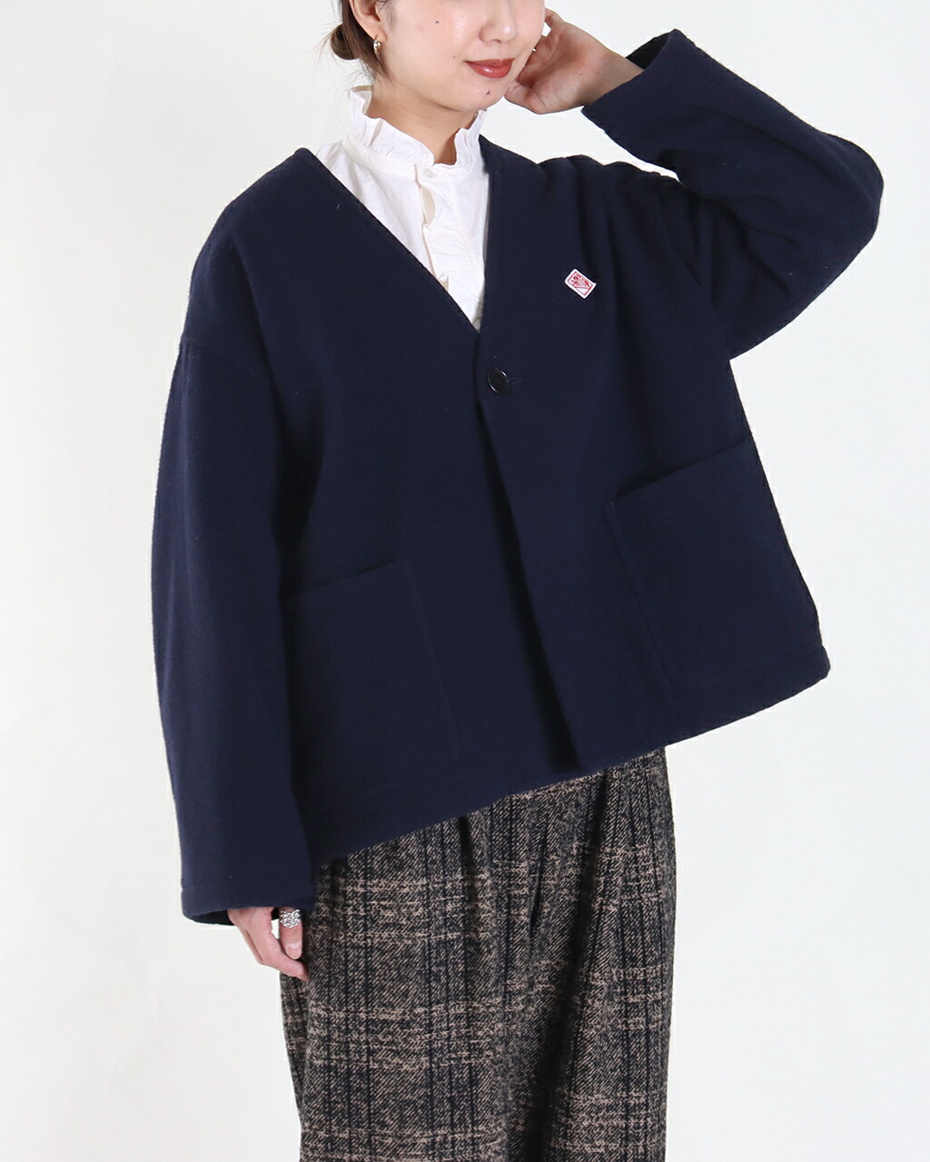 楽天市場】DANTON ダントン シングルウールパイル Vネックジャケット