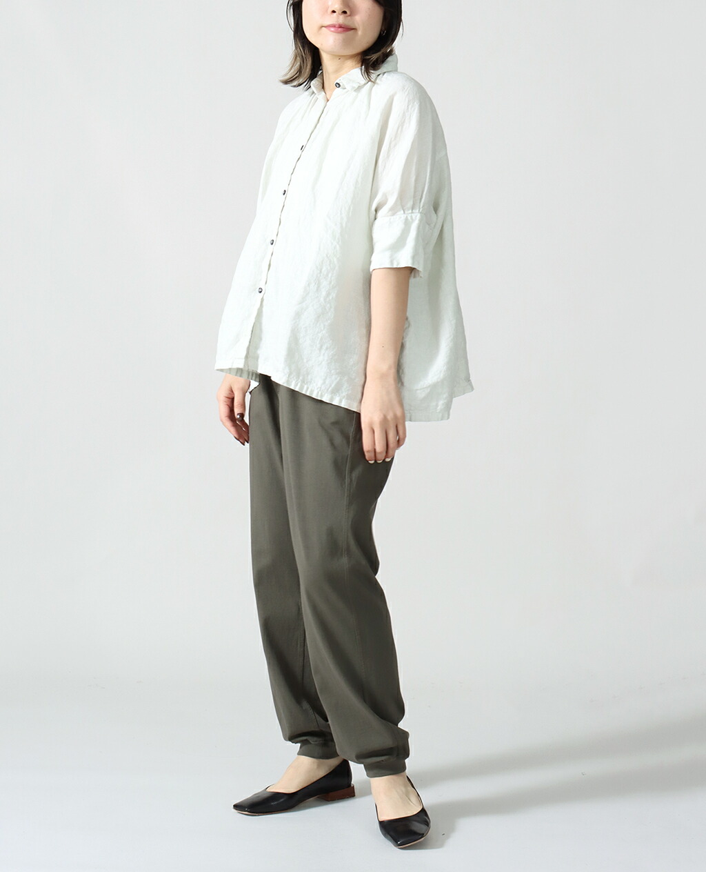 楽天市場】【26SS先行予約】Honnete オネット リネンギャザー ブラウス