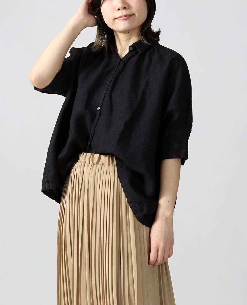 楽天市場】【26SS先行予約】Honnete オネット リネンギャザー ブラウス