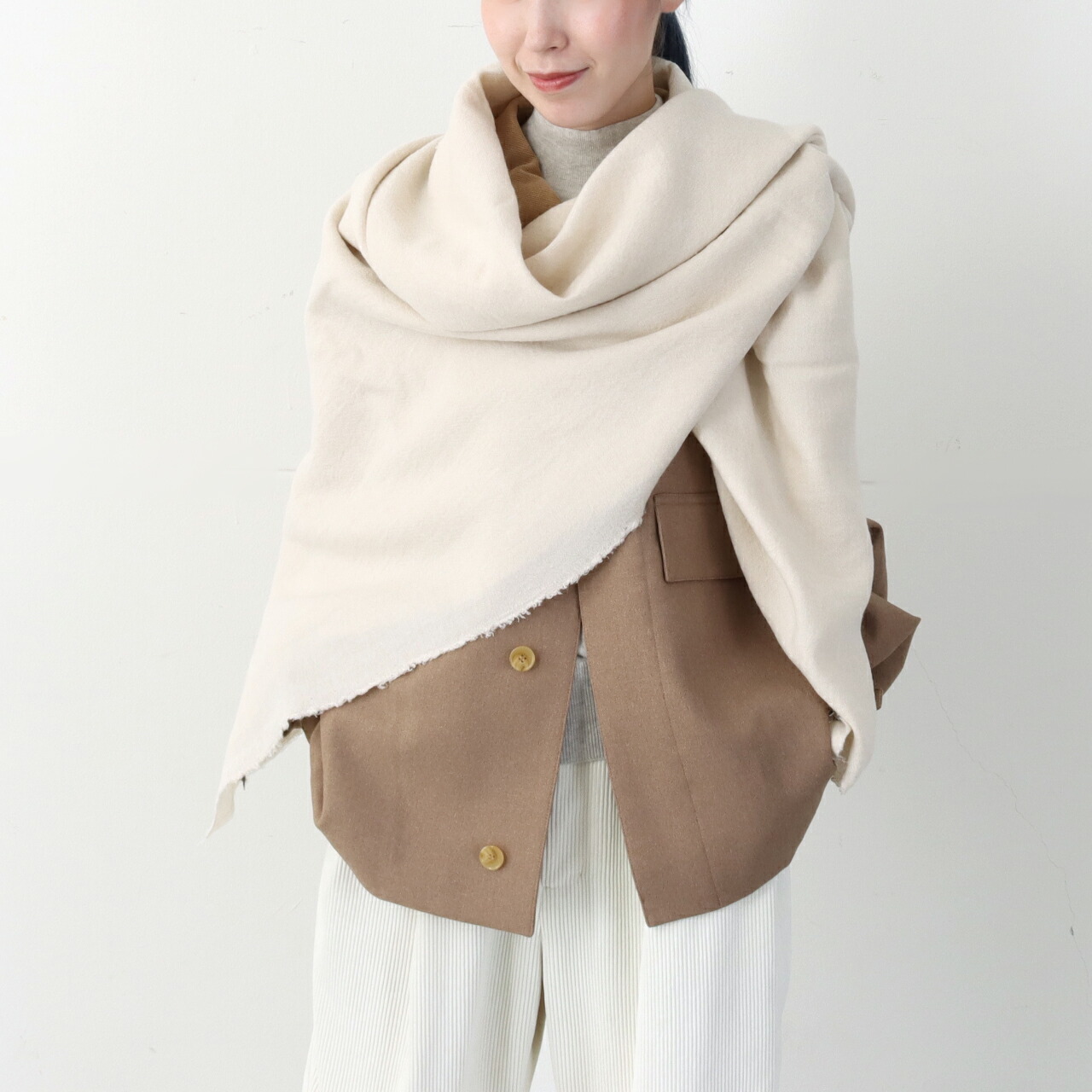 楽天市場】【保存】Honnete オネット ウールリネンウォッシュドツイル