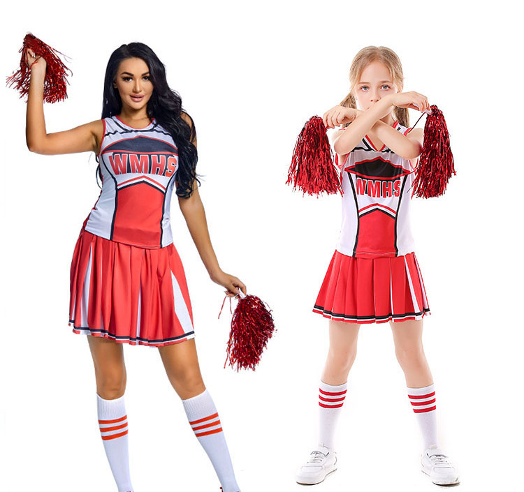 楽天市場】キッズダンス衣装 セットアップ 赤 チアガール 衣装 3点
