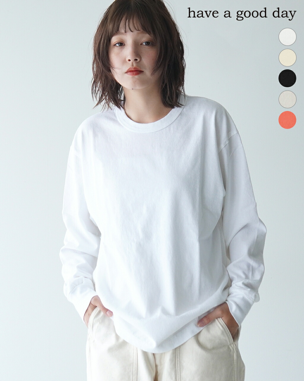 楽天市場】ハブアグッドデイ have a good day ロングスリーブ Tシャツ