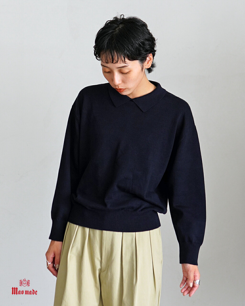 楽天市場】マオメイド mao made ちょこっと衿レディライクプルオーバー