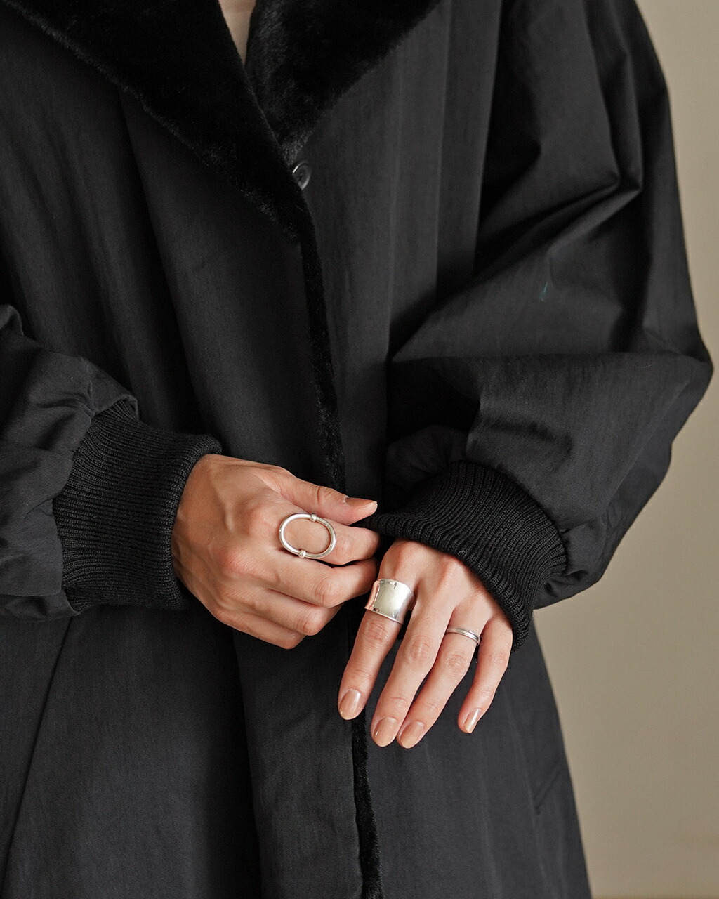 楽天市場】ミズイロインド mizuiro ind バック ボア ロングコート