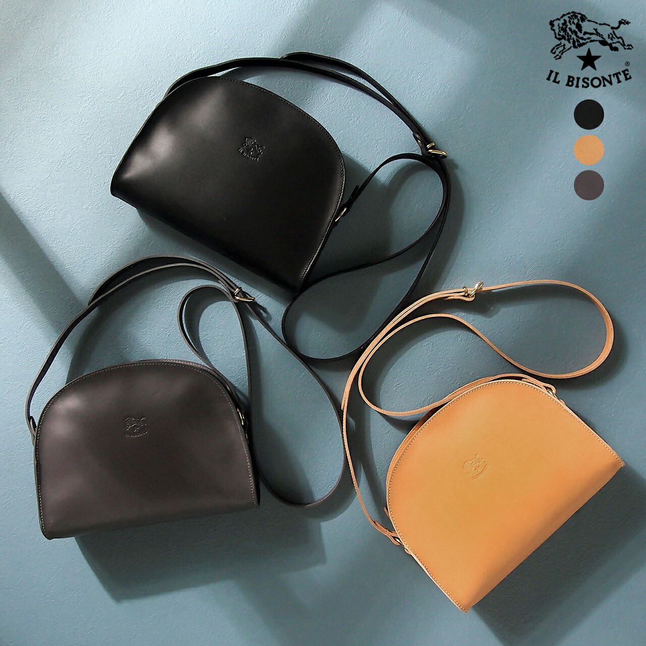 楽天市場】イルビゾンテ IL BISONTE バケッタレザー ラウンド型