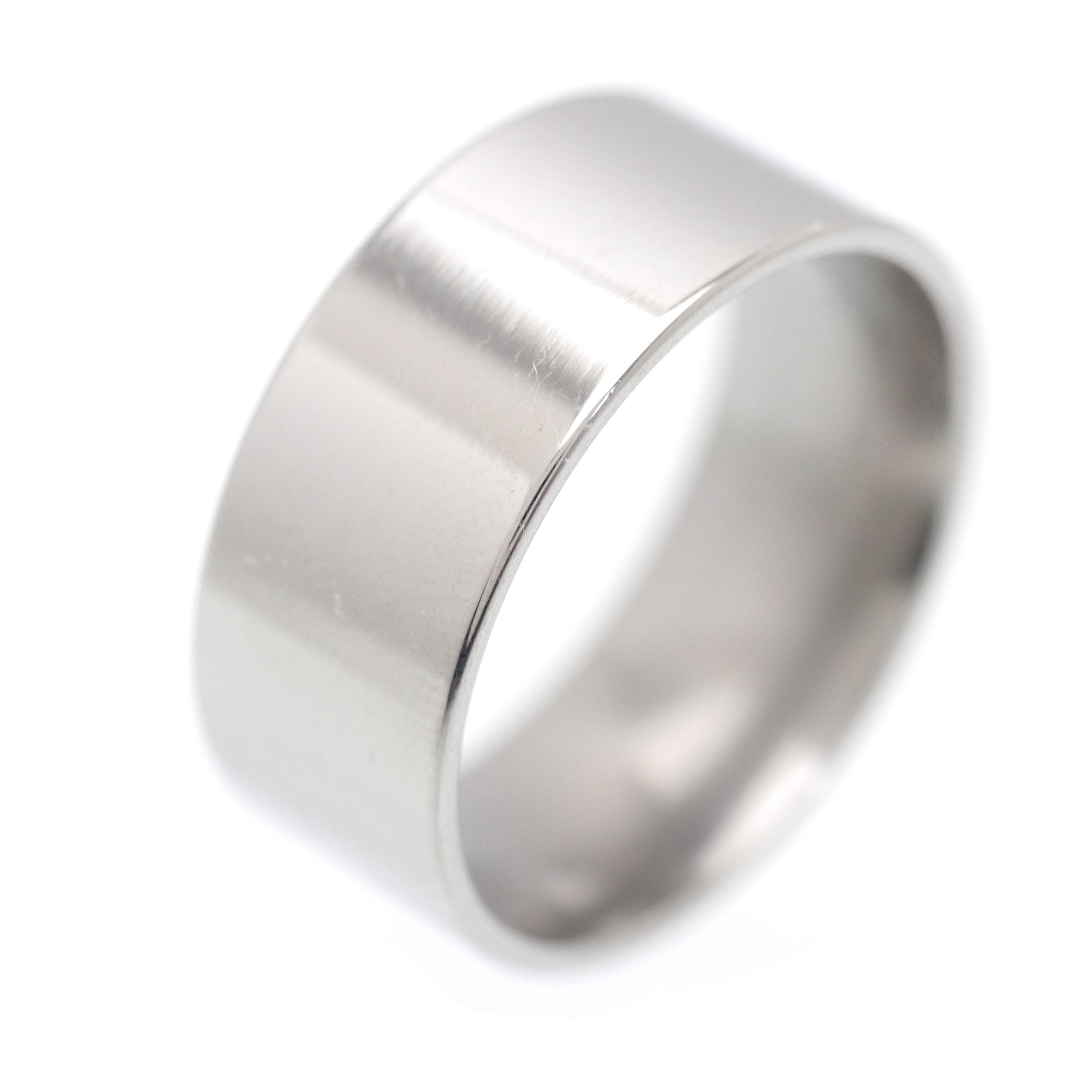 楽天市場】ステンレス 平打ち リング メンズ E1 [銀色 縦幅10mm 19号21