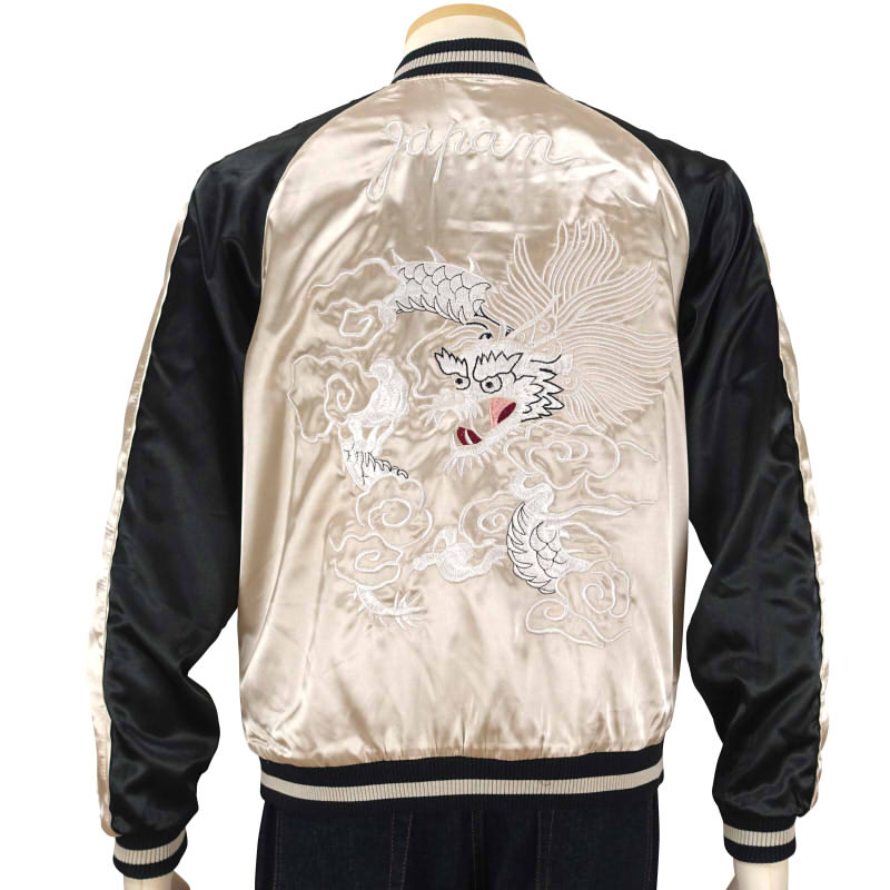 楽天市場】龍と日本地図刺繍リバーシブルスカジャン JSKJ-001