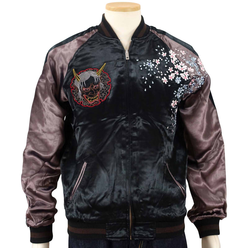 楽天市場】髑髏花魁刺繍スカジャン GKJ-004 satori(さとり) 和柄【送料