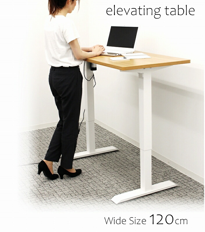 楽天市場】昇降テーブル 電動 簡単 幅120cm 立ったまま 高さ調節できる