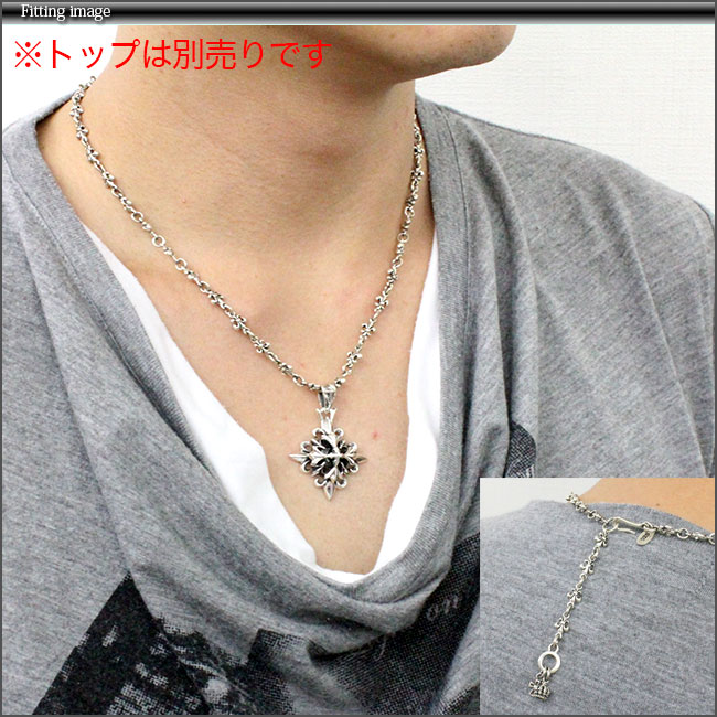 楽天市場】シルバー925 百合の紋章 デザインチェーン フレアチェーン