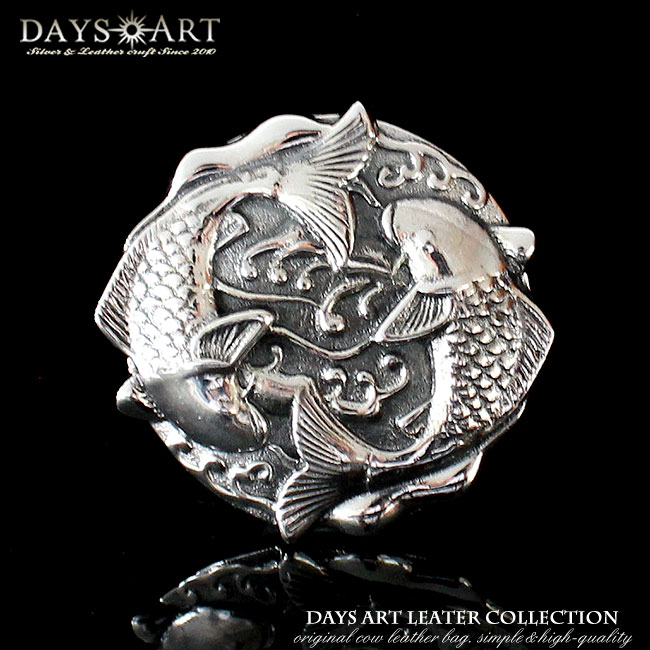 楽天市場】【スーパーSALE開催中】コンチョ シルバーコンチョ 鯉 和柄