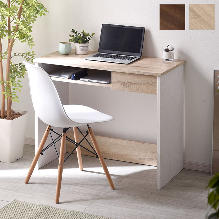 楽天市場】デスク 幅90cm WOOK 00-100033-wook ホワイトオーク×オーク
