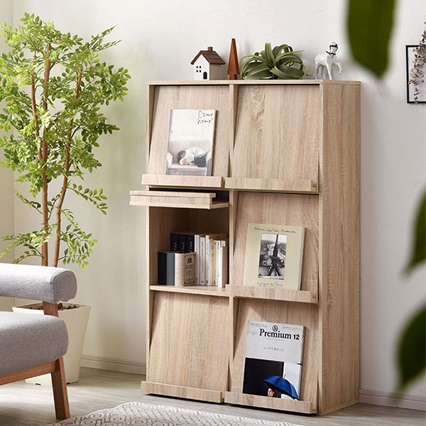 楽天市場】6枚フラップ書棚 たて型 OK 00-100056-ok オーク たて型 幅