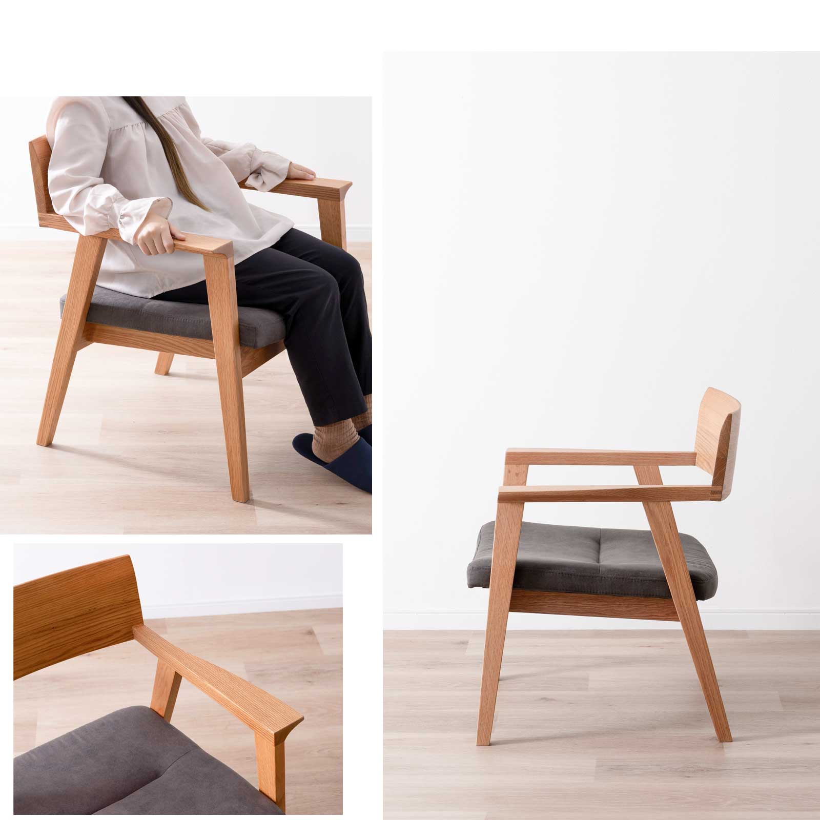 楽天市場】【36%OFF ~3/11 1:59】 ダイニングチェア 無垢材 アーム