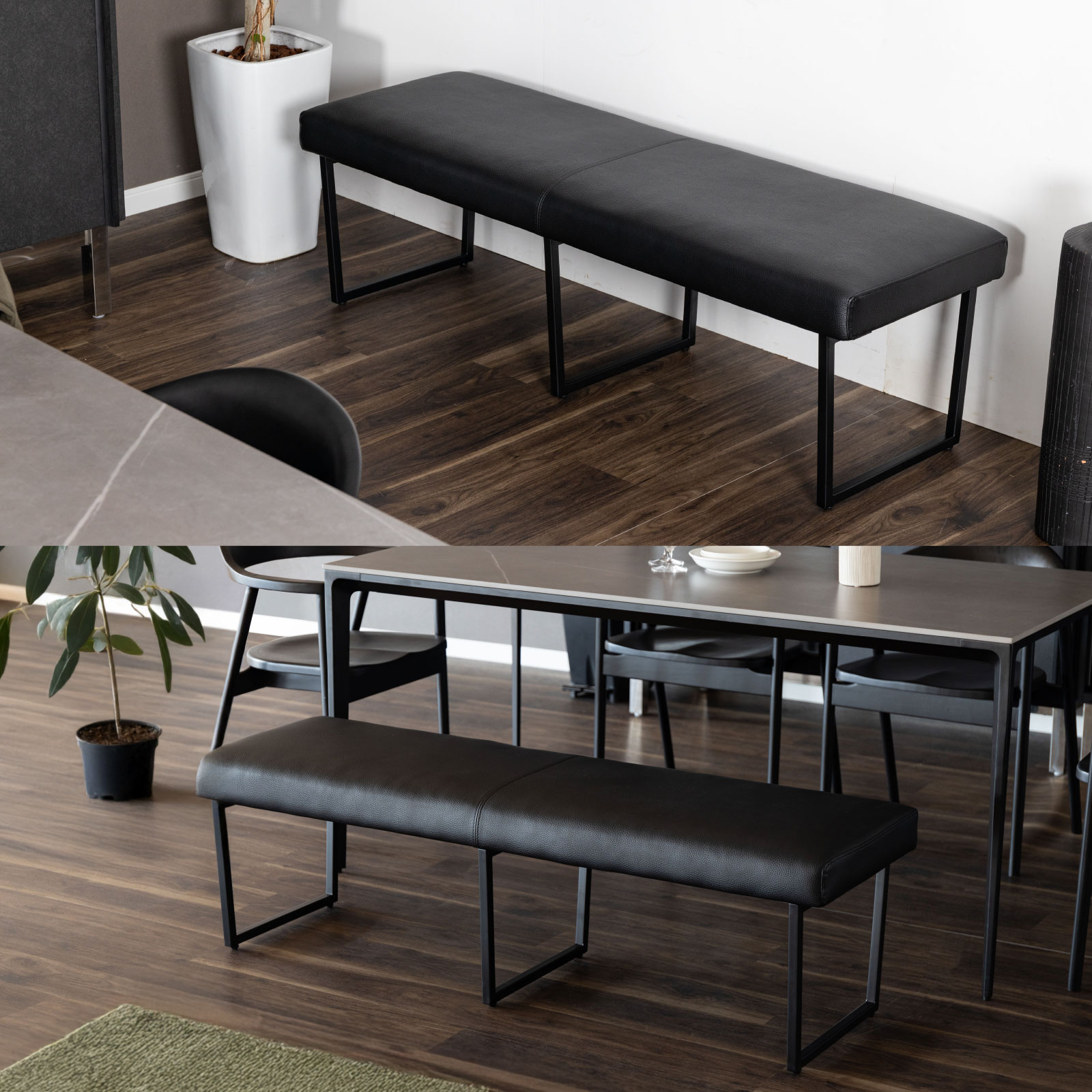 楽天市場】【50%OFF ~3/11 1:59】 ダイニングベンチ ブラック 140cm