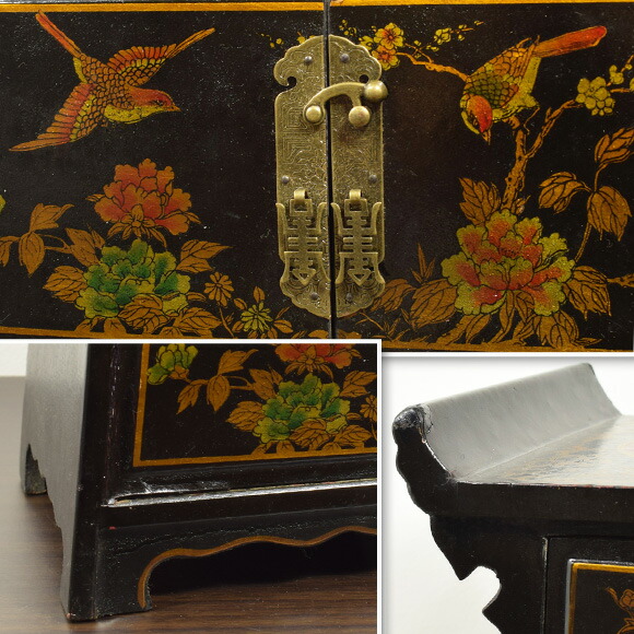 楽天市場】西蔵小箪笥 チベットボックス 花鳥図 収納ボックス 枕箱