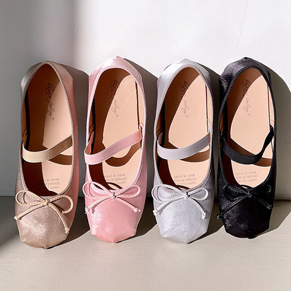 楽天市場】バレエシューズ パンプス りぼん リボン ストラップ サテン