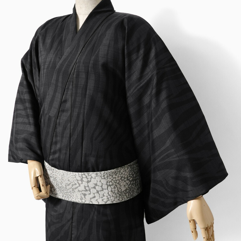 楽天市場】浴衣 メンズ 吸水速乾 ゼブラ 黒 グレー モノトーン