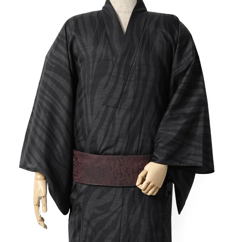 楽天市場】浴衣 メンズ 吸水速乾 ゼブラ 黒 グレー モノトーン