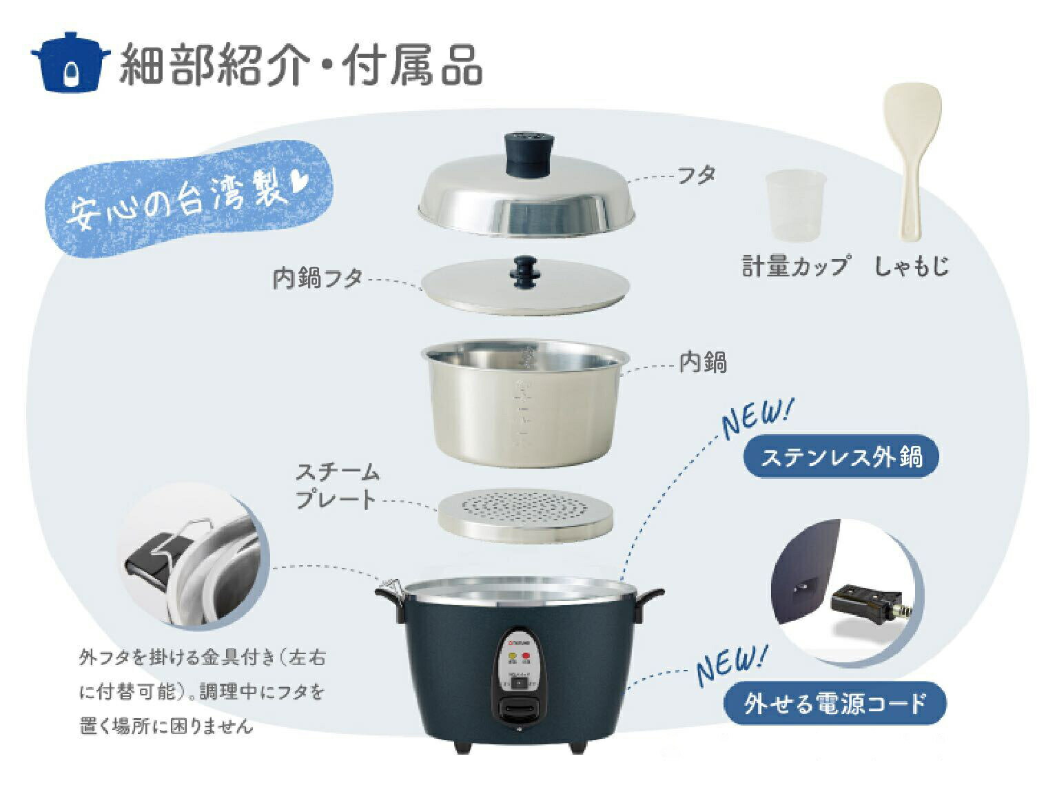 楽天市場】【大同電鍋楽天公式販売店】大同電鍋 10合 Lサイズ 外鍋