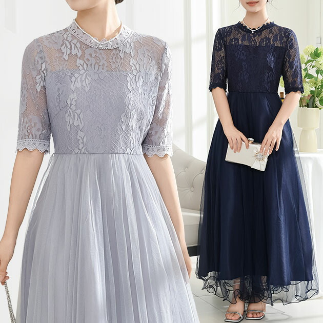 楽天市場】プチハイネック レース ドッキング 半袖 チュール