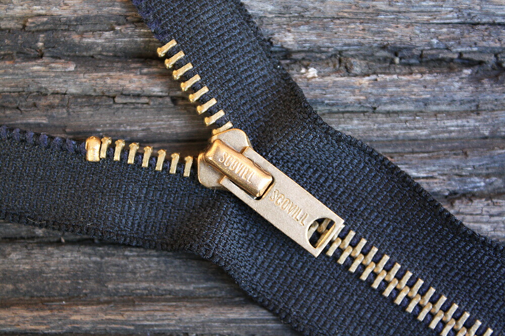 楽天市場】Vintage Scovill zipper Brass Black 7in &9in #5 ブラス