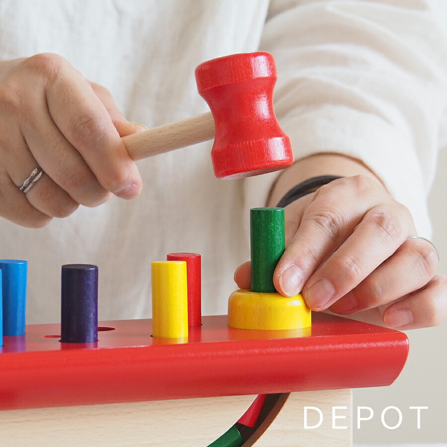 楽天市場】ニック社 ハンマートイ 大工さん 木製 木のおもちゃ たたく